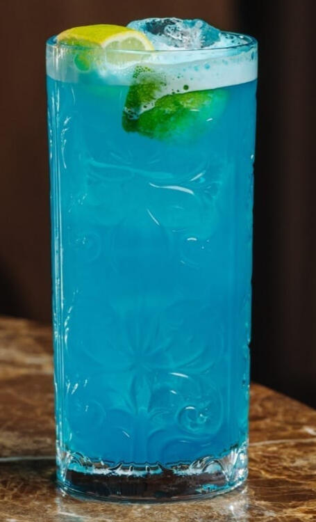 The Sci-fi- 10k Vodka, Gin, Rum, Tequila, and Blue Curaçao
